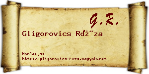 Gligorovics Róza névjegykártya